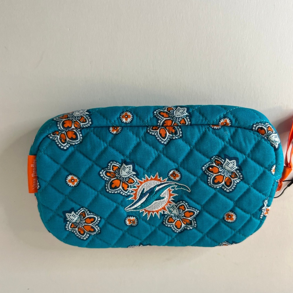 Vera Bradley NFL Collection Miami Dolphins Mini Belt Bag Aqua Orange NWT